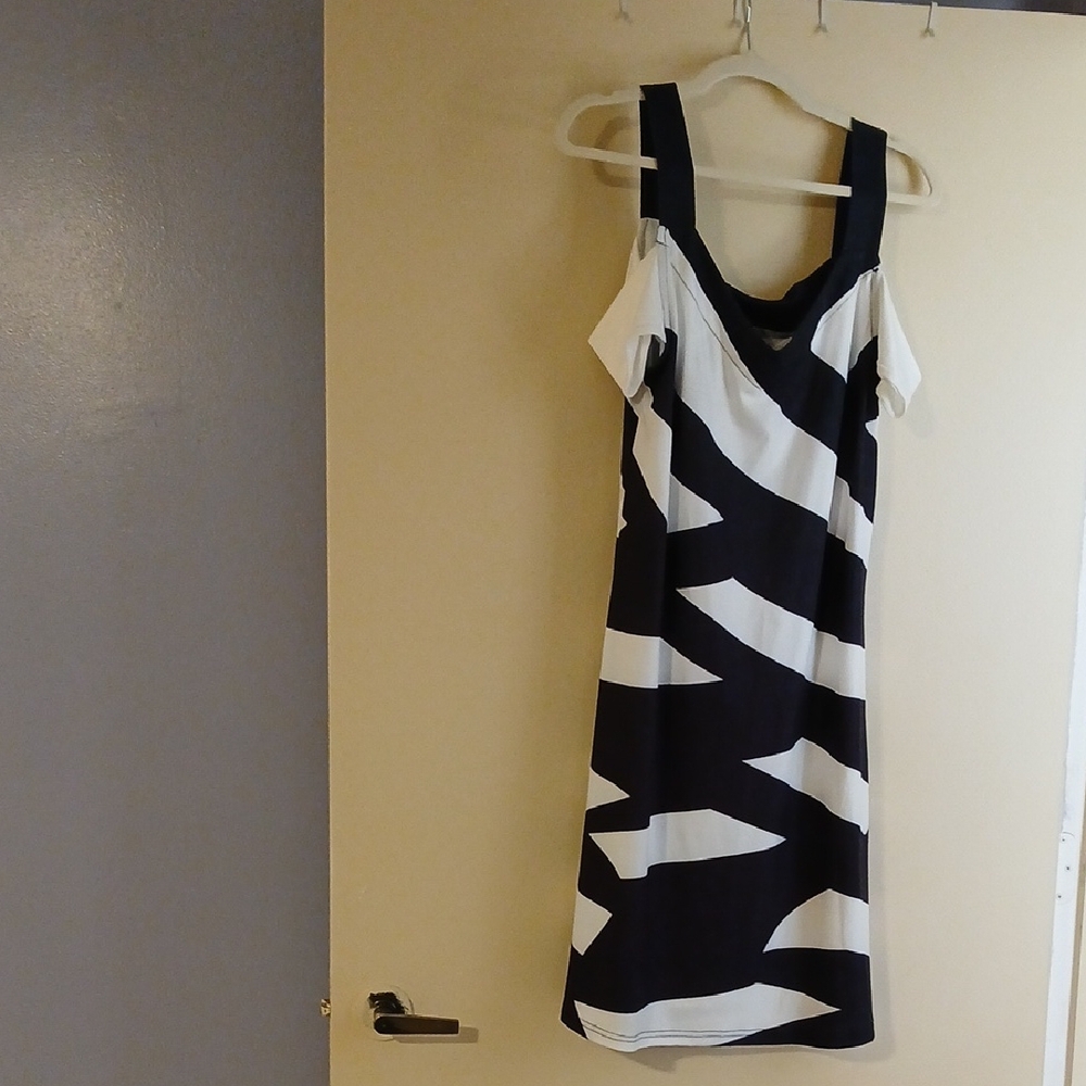 Amazon Blue and White Patterned Dress